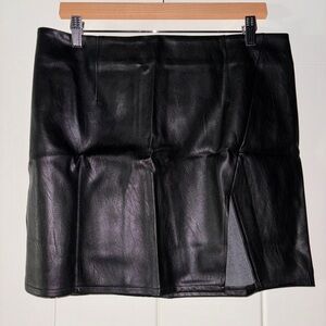 Superdown x Revolve Trinity Women Faux Leather Mini Skirt‎ Cocktail Party XL NEW